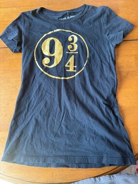 Warner Bros. Harry Potter Black Tee with Gold Graphic